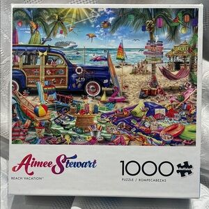 🔴2/$20🔴Buffalo Games  Aimee Stewart  Beach Vacation 1000 Piece Jigsaw Puzzle